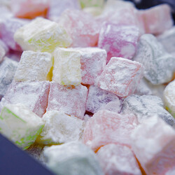 Small Cut Mixed Flavoured Turkish Delight , 12.3oz - 350g - Thumbnail
