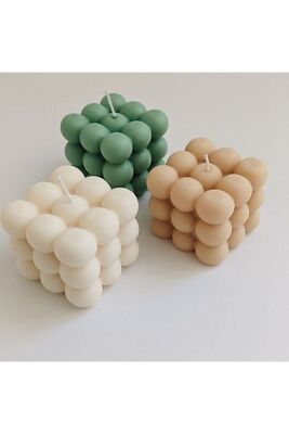 Soy Wax Decorative Bubble Candle Set of 3 Buble1 - 1