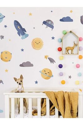 Space Concept Baby And Kids Room Print Wall Sticker BECEM097 - 1