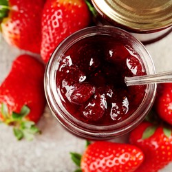 Handmade Natural Strawberry jam , 13.4oz - 380g - Thumbnail