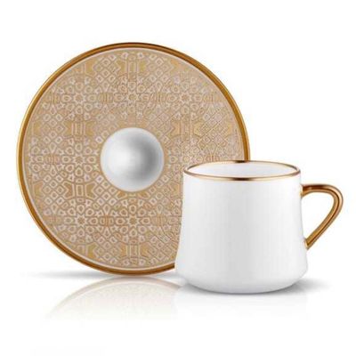 Sufi Tea - Coffee Cup Set Ottoman Gold , 6 pieces - 1