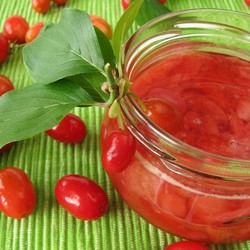 Handmade Natural Sugar-free Cornelian Cherry Marmalade , 12oz - 350g - Thumbnail