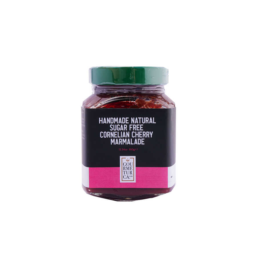 Handmade Natural Sugar-free Cornelian Cherry Marmalade , 12oz - 350g
