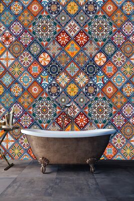 Tile Look Bathroom Wall Sticker TLSC19 - 1
