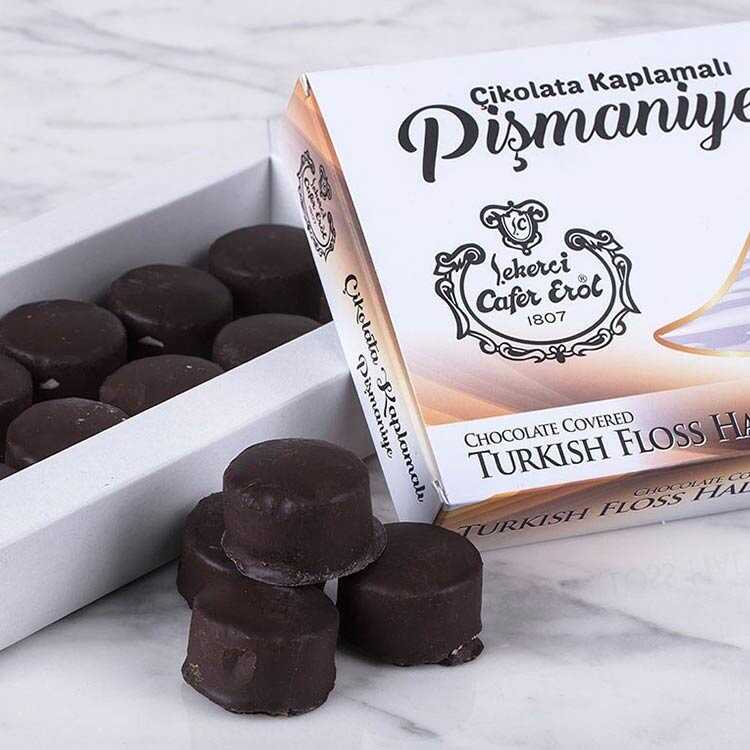 Traditional Chocolate Covered Turkish Floss Halva, 7oz - 200g