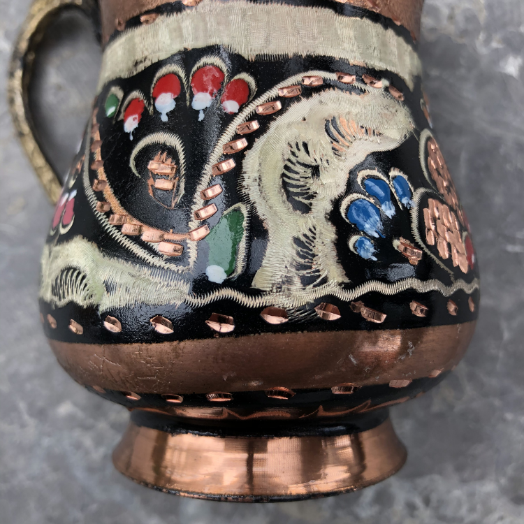 Traditional Colorful Copper Ayran Mug