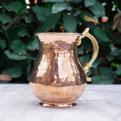 Traditional Gold Copper Ayran Mug - Thumbnail