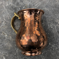 Traditional Gold Copper Ayran Mug - Thumbnail