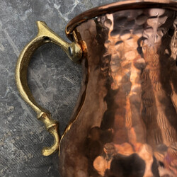 Traditional Gold Copper Ayran Mug - Thumbnail