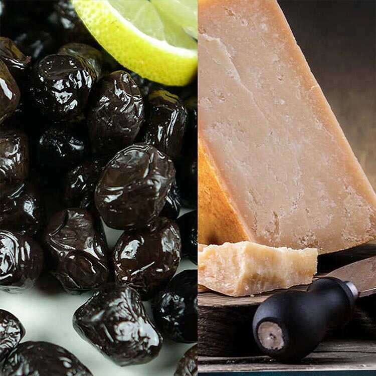 Trakya Aged Kasseri Cheese and Black Olives