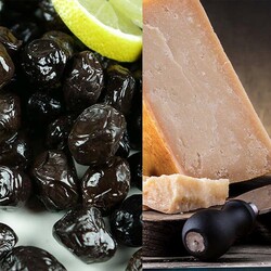 Trakya Aged Kasseri Cheese and Black Olives - Thumbnail