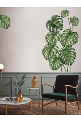 Tropical Leaves Watercolor Wall Sticker - 1