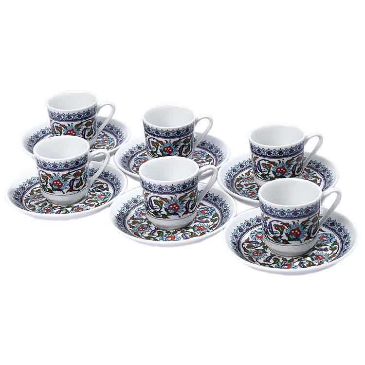 Turkish Coffee Cup and Saucer 4 Pieces 2 Sets