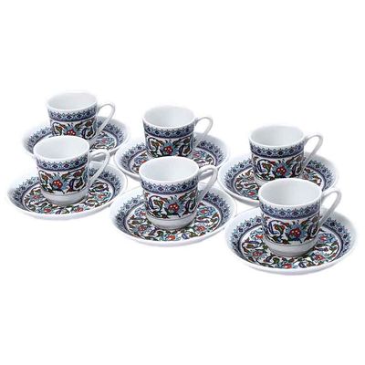 Turkish Coffee Cup Set, 6 pieces - 1
