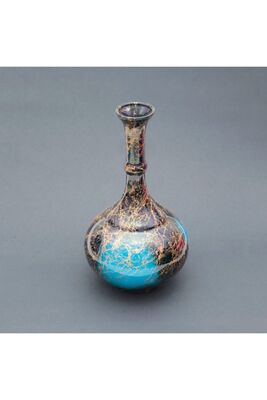 Turquoise Blue Marble Patterned 30 Cm Teardrop Vase VK11111111126 - 1