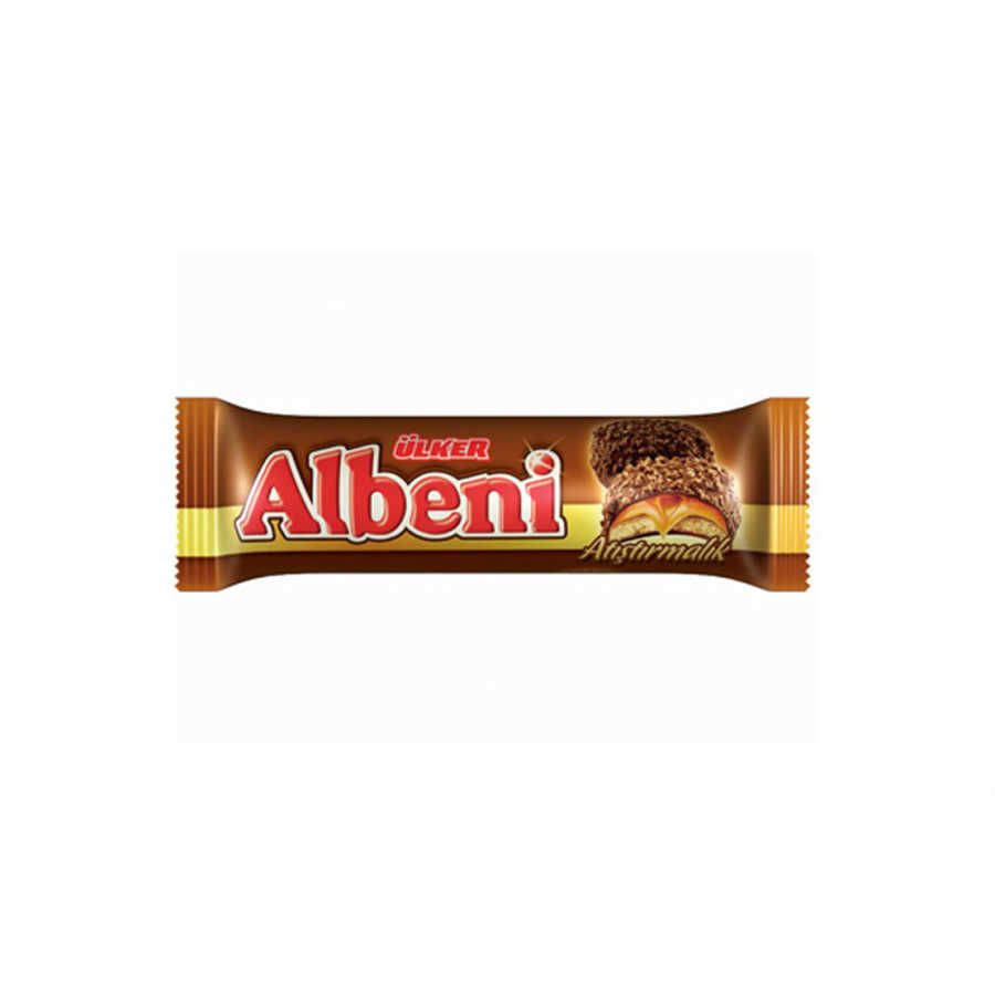 Albeni Chocolate Coated Biscuit with Caramel , 4 pack