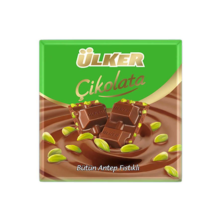 Chocolate Square with Whole Pistachio , 2 pack