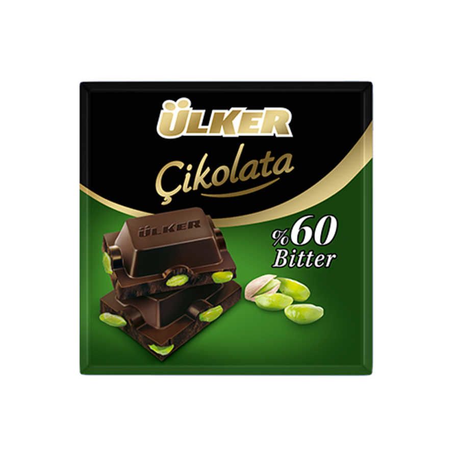 Dark Chocolate Square with Pistachio , 2 pack