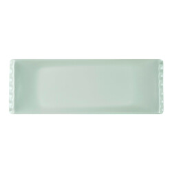 White Snack Plate , 12.9 x 4.7 x 1.1 inch - Thumbnail