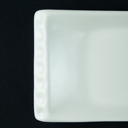White Snack Plate , 12.9 x 4.7 x 1.1 inch - Thumbnail