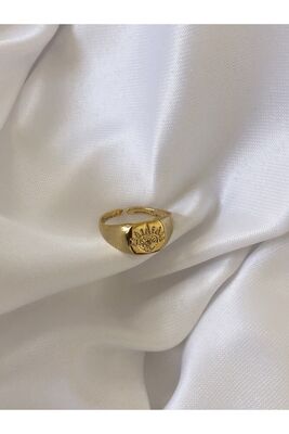 Women's Yellow Eye Detailed Minimal Ring - 1