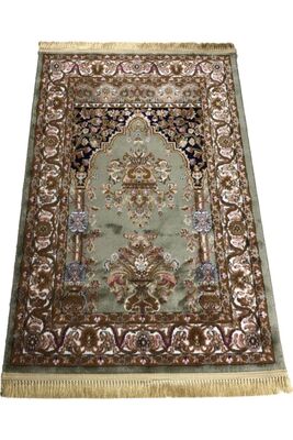 Wool Tulle Acrylic Woven Carpet Prayer Rug - 1
